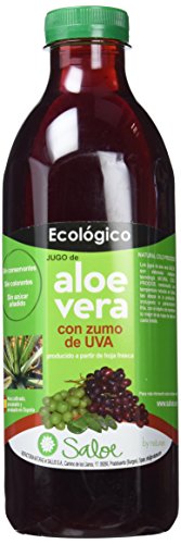 NATURAE Jugo Aloe Vera y Uva Ecológico - 3 Recipientes de 1000 ml - Total: 3000 ml