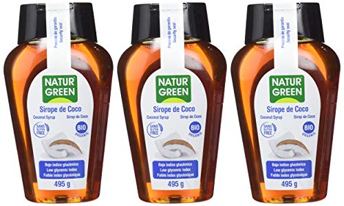 NaturGreen Sirope de Coco Bio - Pack de 3 unidades de 360ml