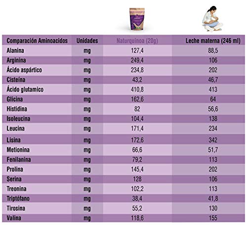 Naturquinoa | Concentrado de Quinoa en polvo Premium 100% natural | Quinoa sin gluten | Bolsa 500 gr de Quinoa | Bolsa para 30 días