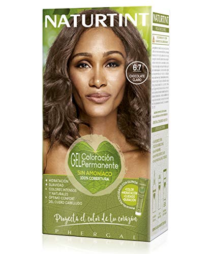 Naturtint PT0415ES0022 Tinte sin Amoniaco Ingredientes Vegetales, Tono 6.7 Chocolate Claro, 170 ml