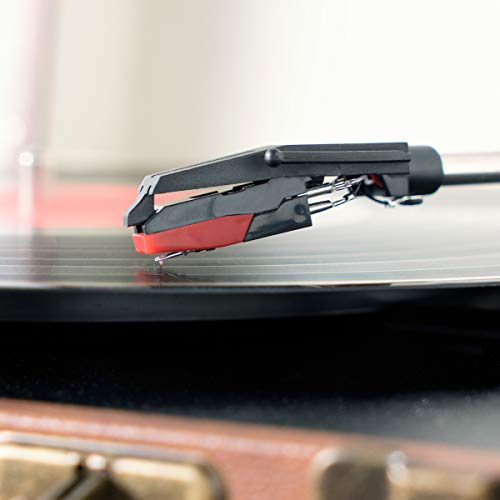 Navaris 2x Agujas de recambio para tocadiscos - Aguja universal de reemplazo para tornamesa Crosley Technics Philips Auna Jensen - Con fonocaptor