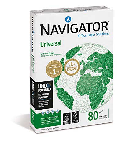 NAVIGATOR NAVA480-2 A4, 80 g/m² papel universal 10x Reams (5,000 Sheets) - 2x Box