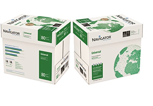 NAVIGATOR NAVA480-2 A4, 80 g/m² papel universal 10x Reams (5,000 Sheets) - 2x Box