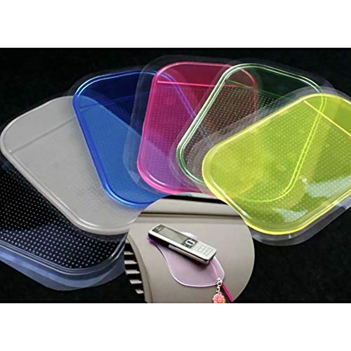 Ndier 6pcs Car Mat Non Slip látex Pad Antideslizante salpicadero Pad Mantiene Teléfono Móvil Gafas de Sol Keys y S Tamaño Auto Accesorios Color Aleatorio