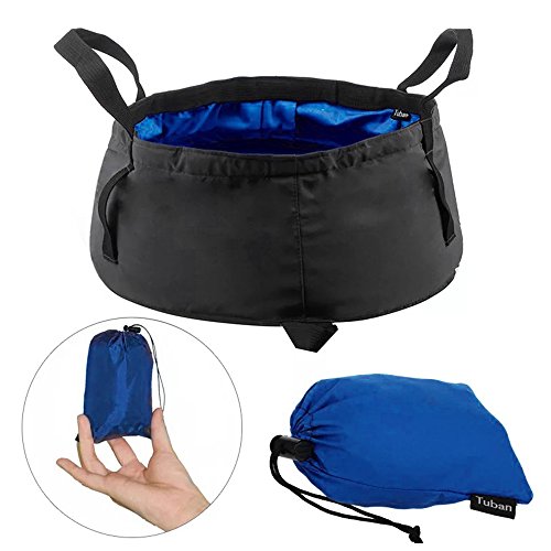 Ndier Seau Sac à Eau Pliant, Bucket de Rangement Ultra Léger pour Camping Randonné en Plein Air