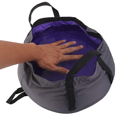 Ndier Seau Sac à Eau Pliant, Bucket de Rangement Ultra Léger pour Camping Randonné en Plein Air