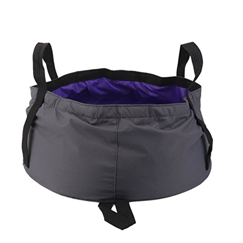 Ndier Seau Sac à Eau Pliant, Bucket de Rangement Ultra Léger pour Camping Randonné en Plein Air