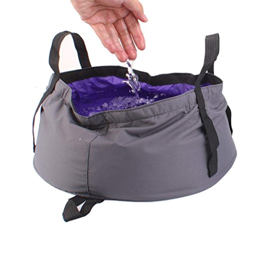 Ndier Seau Sac à Eau Pliant, Bucket de Rangement Ultra Léger pour Camping Randonné en Plein Air