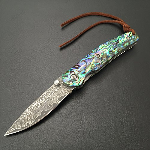 Nedfoss Vg-10 Damasco Acero Outdoor Navaja Regalo Colección Cuchillo Plegable de Bolsillo