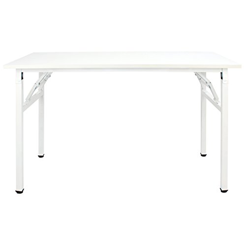 Need Mesa Plegable 100x60cm Mesa de Ordenador Escritorio de Oficina Mesa de Estudio Puesto de trabajo Mesas de Recepción Mesa de Formación, Blanco