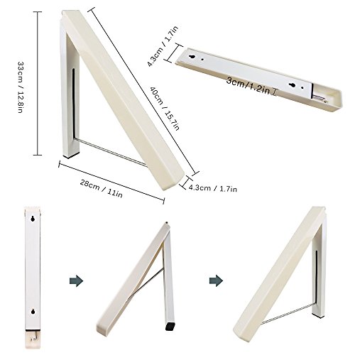 NEEGO Percheros De Pared Plegable Suspensión de Pared Percheros Plegable Colgador De Montaje Colgante de Ropa Plegable Ajustable Closet de Lavandería Para el Balcón, Hotel, Cuarto de Baño, Dormitorio