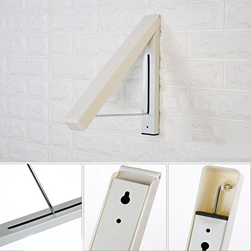 NEEGO Percheros De Pared Plegable Suspensión de Pared Percheros Plegable Colgador De Montaje Colgante de Ropa Plegable Ajustable Closet de Lavandería Para el Balcón, Hotel, Cuarto de Baño, Dormitorio