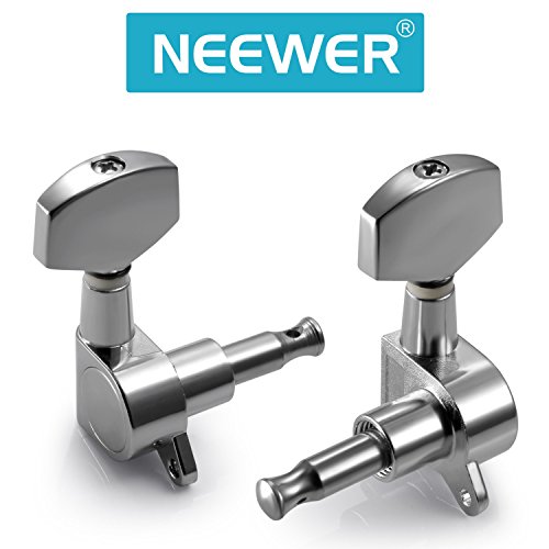 Neewer 6 Piezas Pomos de Cabezales de Guitarra de Guitarra Clavijas de Afinación de Guitarra Sintonizadores de Cabeza de Máquina para Guitarra Eléctrica o Acústica (3 para Izquierda + 3 para Derecha)