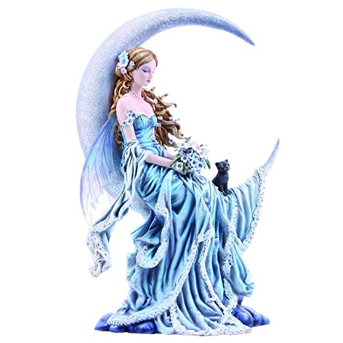 Nemesis Now - Figura Decorativa (24 cm, 36 cm), diseño de la Luna del Viento, Color Azul