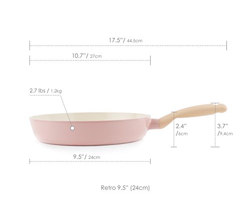 Neoflam 52430 Retro - Juego de utensilios de cocina antiadherentes, color rosa