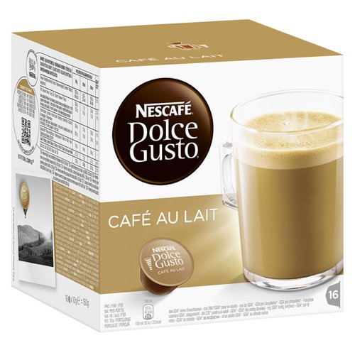 Nescafé Dolce Gusto Café con Leche, Paquete de 4, 4 x 16 Cápsulas