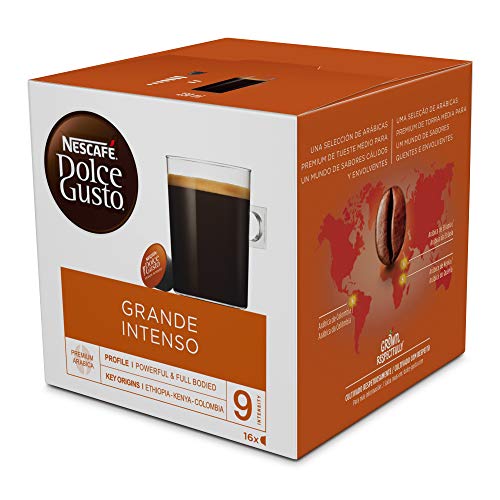 NESCAFÉ Dolce Gusto Cápsulas de Café Grande Intenso, Pack de 3 x 16 Cápsulas - Total: 48 Cápsulas de Café