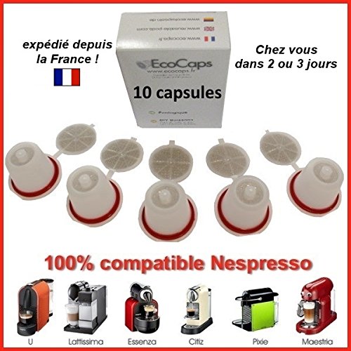 Nespresso - Capsulas rellenables recargables reutilizables cafe emohome