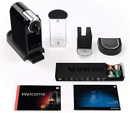 Nespresso De'Longhi Citiz EN167.B - Cafetera monodosis de cápsulas Nespresso, compacta, 19 bares, apagado automático, color negro