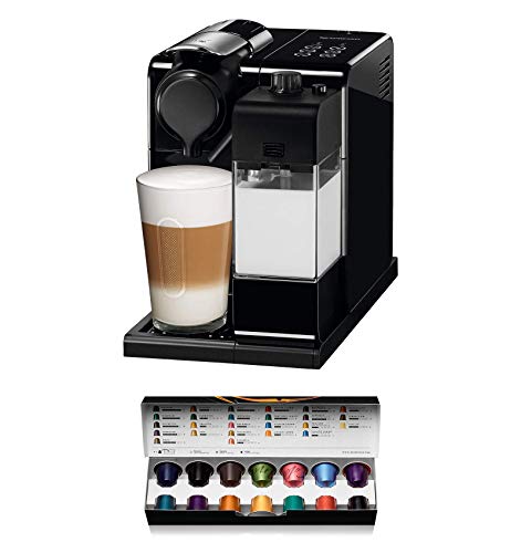 Nespresso De'Longhi Lattisima Touch Animation EN560.B - Cafetera monodosis de cápsulas Nespresso con depósito de leche, 6 recetas seleccionables, 19 bares, apagado automático, color negro