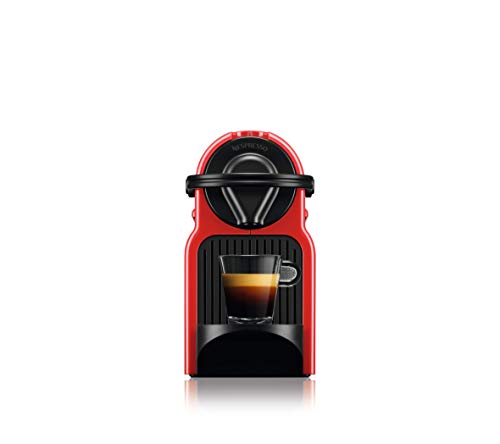 Nespresso Krups Inissia XN1005 - Cafetera monodosis de cápsulas Nespresso, 19 bares, apagado automático, color rojo (Reacondicionado)