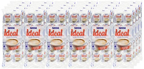 Nestlé Ideal - Leche evaporada semidesnatada en porciones - Caja de leche evaporada 24 x 10 x 0.075 g