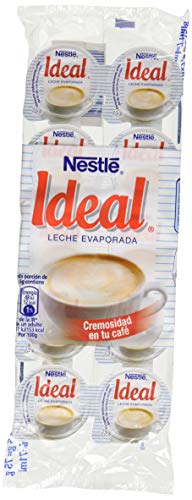 Nestlé Ideal - Leche evaporada semidesnatada en porciones - Caja de leche evaporada 24 x 10 x 0.075 g