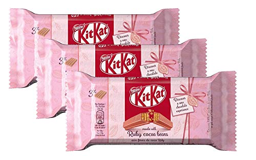 Nestle KitKat Ruby Chocolate - Lote de 3 barritas de chocolate (41,5 g, 124,5 g)