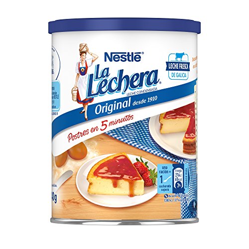 NESTLÉ LA LECHERA - Leche condensada entera - Lata de leche condensada entera abre fácil 740g