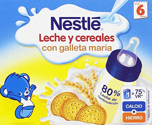 Nestlé - Leche y Cereales con Galleta María - 6 Packs de (2x250 ml)