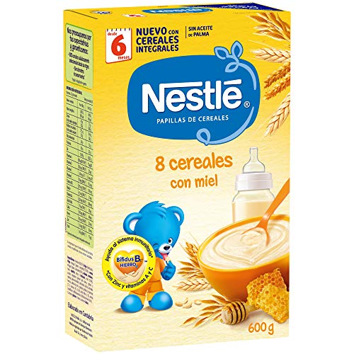 Nestlé - Papillas 8 Cereales Con Miel A Partir De 6 Meses 600 g