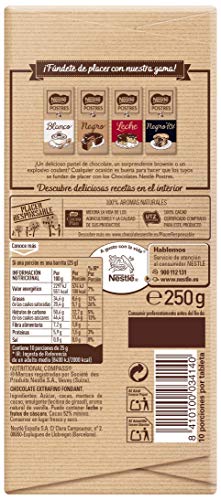 NESTLÉ POSTRES Chocolate negro para fundir - Tableta de chocolate para repostería 250g