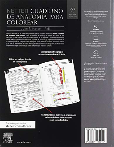 Netter Cuaderno de anatomía para colorear - 2ª Edición