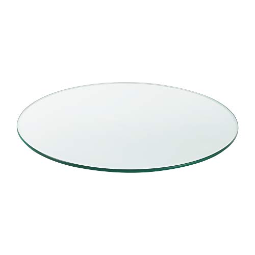 [Neu.Haus] Tablero de Vidrio para Mesa de Centro para Mesa de Comedor Placa Inferior para Chimenea Vidrio Templado de Forma Redonda Ø 900 x 8 mm