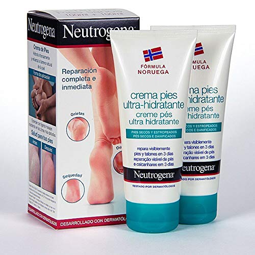 Neutrogena Crema de Pies Ultra Hidratante, Pies Secos y Estropeados, 2 x 100 ml