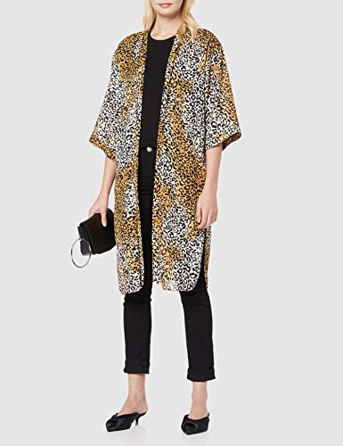 New Look Ange Animal Kimono Chaqueta Punto, Marrón (Brown Pattern 29), 36 (Talla del Fabricante: 51) para Mujer