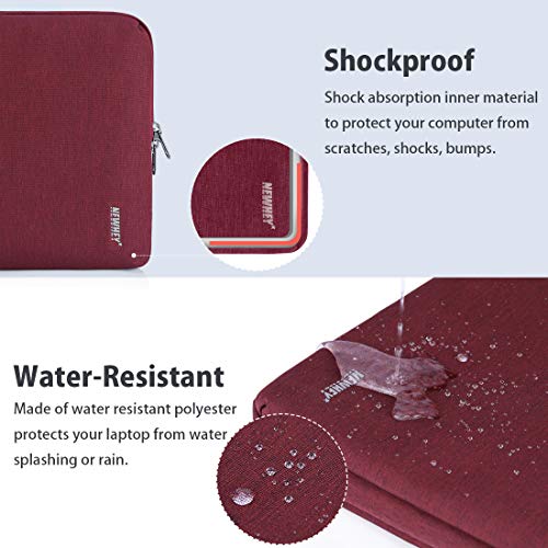 NEWHEY Funda Portatil 13-14 Pulgadas Funda para Macbook Air 13 Pulgadas Impermeable Funda Ordenador Blandas Antigolpes con Pequeño Caso Rojo