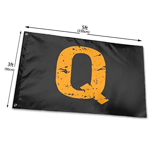 N/F mayúscula Q naranja letras camisetas y regalos bandera bandera banderas