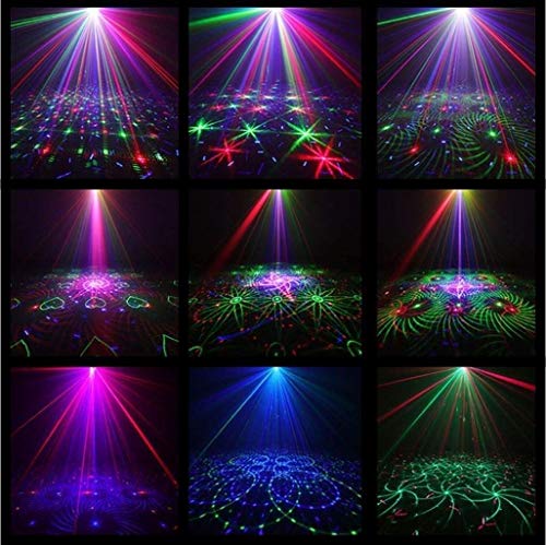 NfudishpuWTD! Luz de Discoteca Elegante para Fiesta de Baile RGRB, Foco de Haz Remoto Multicolor de 80 Patrones, luz activada por KTV Bar Pub Club -720 Luces de Escenario (Color: patrón 80)