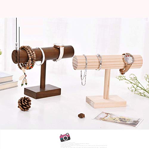 NH-watch stand Marco de la joyería Pulsera de Madera Maciza horneada Creativa Reloj Pulsera Estante de Almacenamiento mostrador de la Ventana Accesorios de decoración de Joyas Madera Color marrón