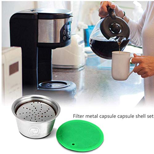 NiceButy Empresas, Casas, Recargable Café De La Cápsula Reutilizable De Acero Inoxidable Cápsula De Café Compatibles con Dolce Gusto Café Máquina para Restaurantes, Etc.