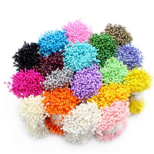 Nicedier 288pcs 3mm Estambre De La Flor Opciones Múltiples Colores Perlas Pistilo Decoración De La Torta De Doble C1101