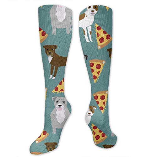 Nifdhkw Pitbull Terrier Pizza Compression Socks for Women and Men - Best Medical,for Running, Athletic, Varicose Veins, Travel.