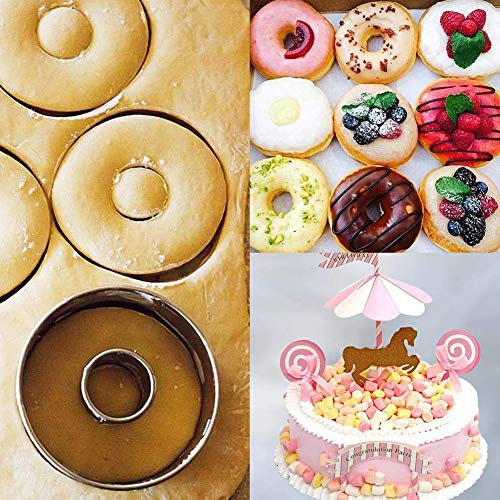 Nifogo Cortapastas Redondo, Cortador de Galletas Redondo, Cortadores Galletas Acero Inoxidable, Moldes para Reposteria Bizcocho Pastel Cookie Fondant Tarta, 12PCS con Caja