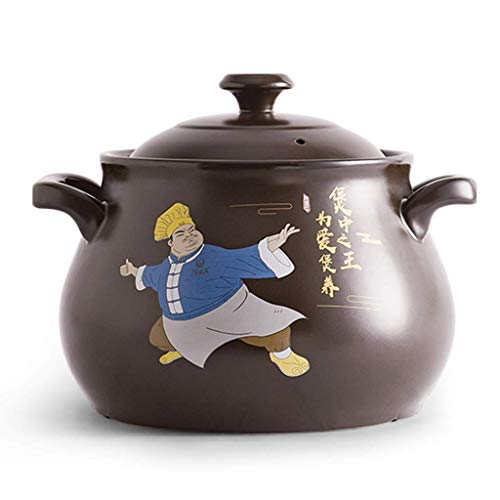 NIHAOA Restaurante Arcilla Olla Olla de Cocina Japonesa a Prueba de Calor Pot Hot Pot Libre de BPA Antiadherente de cerámica Sopa de Olla Grande Capacit (Color : Kung Fu, Size : 13L)