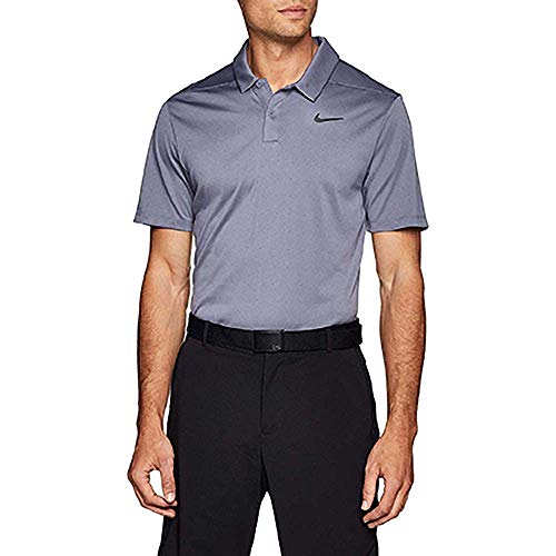 Nike - Polo Transpirable para Hombre (Extra Grande (XL)) (Carbón Claro/Negro)