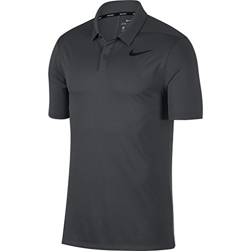 Nike - Polo Transpirable para Hombre (Extra Grande (XL)) (Carbón Claro/Negro)