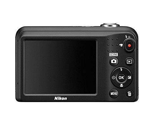 Nikon COOLPIX A10 Cámara compacta de 16.1MP con estuche de regalo + extras (objetivo Nikkor con zoom óptico 5x, grabación de vídeo HD, alimentada con pilas AA), Negro