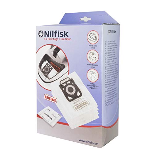 Nilfisk - 107407940 - 4 bolsas de aspiradora + prefiltro