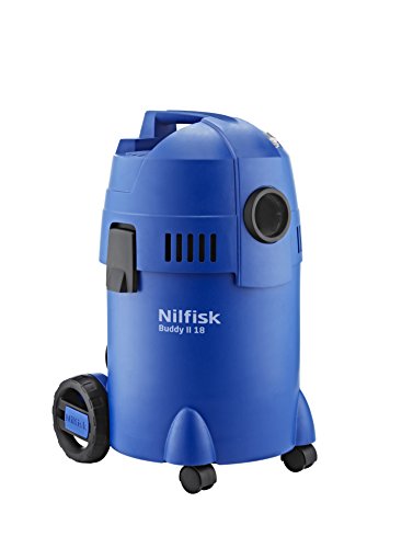 Nilfisk Aspirador de Bricolaje Buddy II 18, con o sin Bolsa, 74 Decibelios, Azul